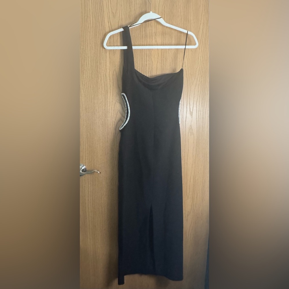 Zara Black cut out midi dress